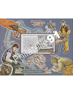 Bloc des TAAF n°20, Campagne Poker, Pêche, timbres des DOM TOM