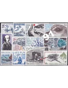 Timbres des T.A.A.F.  1979 poste + poste aérienne, timbres des DOM TOM