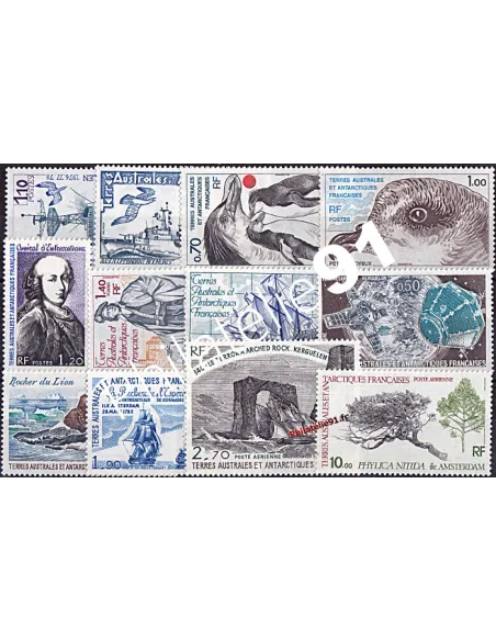Timbres des T.A.A.F.  1979 poste + poste aérienne, timbres des DOM TOM