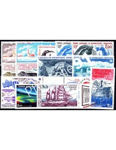 Timbres des T.A.A.F. 1984 poste + poste aérienne, timbres des DOM TOM