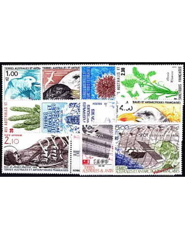 Timbres des T.A.A.F. 1986 poste + poste aérienne, timbres des DOM TOM