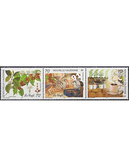 NOUVELLE CALEDONIE, n° 869 à 871, le café, collection timbres Dom-Tom