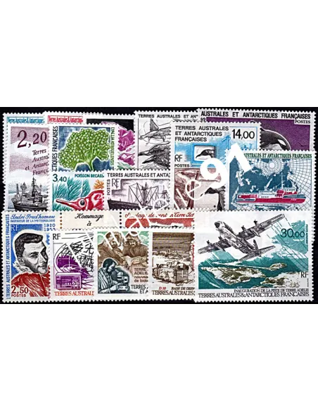 année complète des timbres des TAAF de 1993, Timbres des DOM TOM