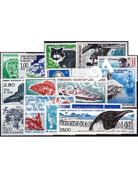 année complète des timbres des TAAF de 1994, Timbres des DOM TOM