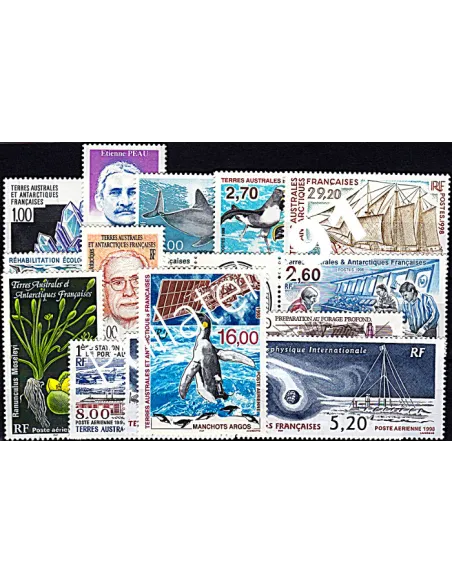 année complète des timbres des TAAF de 1998, Timbres des DOM TOM