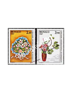 MONACO - n° 1551 - 1552 - Concours international - Bouquets 1986