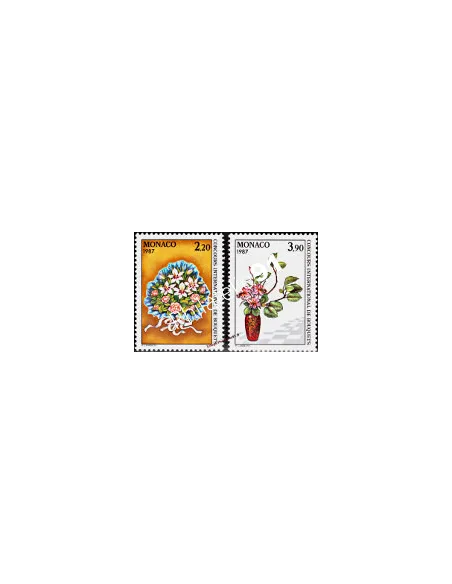 MONACO - n° 1551 - 1552 - Concours international - Bouquets 1986