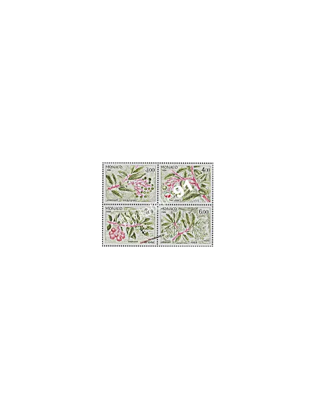 MONACO - n° 1557 à 1560 -(Issu du BF 36)  Les quatre saisons de l'arbousier.