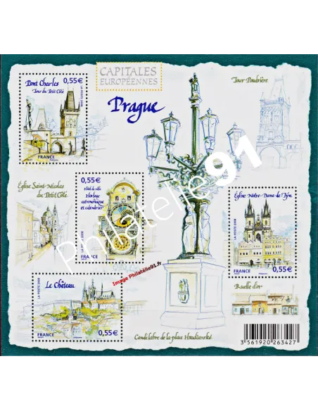 BF 126, Bloc Prague,Capitales européennes,collection timbres de France