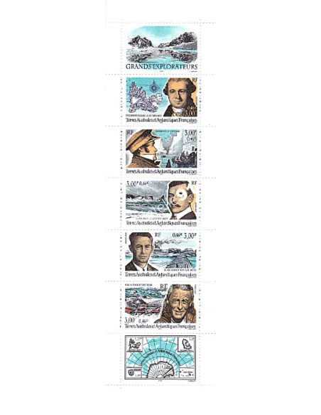 TAAF, n° 273 à 277, bande, Collection timbres Dom-Tom