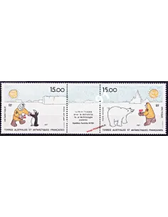 Timbres des TAAF P.A. n° 120A, expéditions de Paul-Emile Victor, collection de timbres des DOM TOM