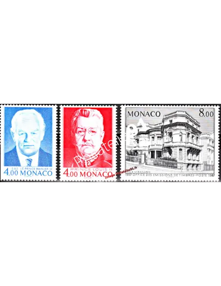 MONACO - n° 1562 à 1564 - Cinquantenaire de l'O.E.T.P. - Rainier