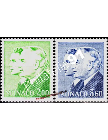 Timbres de MONACO n° 1589 et1590 , Rainier, collection timbres Monaco