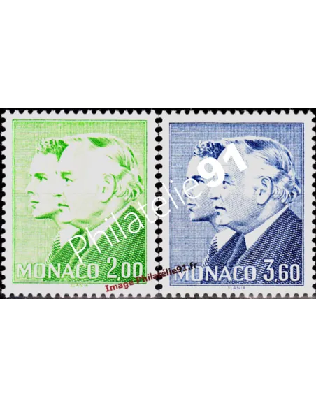 Timbres de MONACO n° 1589 et1590 , Rainier, collection timbres Monaco