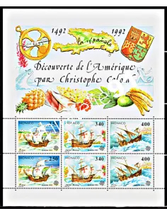 Timbres de MONACO - BF n° 57** - Europa 1992 - Découverte de l'Amérique