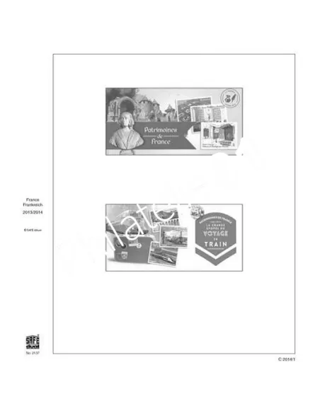Jeu SAFE-dual Carnet des régions 2013-2014, matériel philatélique