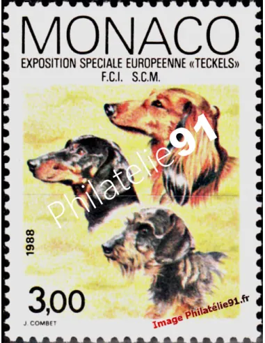 MONACO - n° 1624 - Exposition canine "Spéciale européenne Teckel