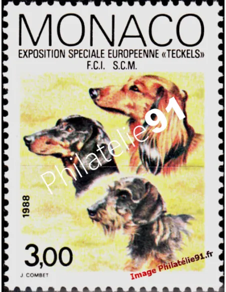 MONACO - n° 1624 - Exposition canine "Spéciale européenne Teckel
