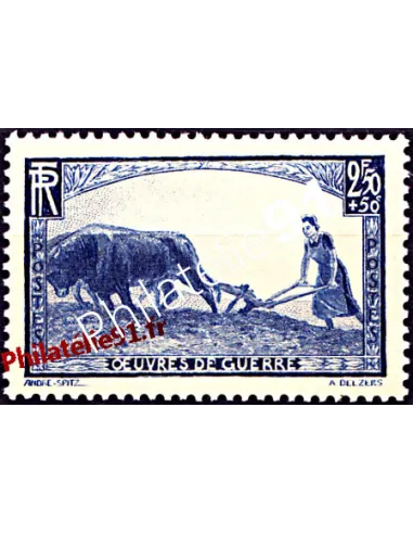 Timbre n° 457, Au profit des œuvres de guerre, collection timbres de France