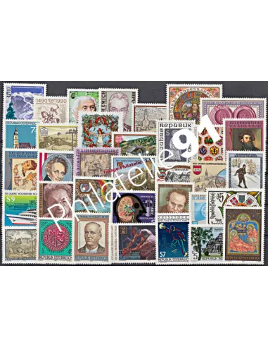 Timbres d'AUTRICHE, Année complète 1990, timbres d'Europe