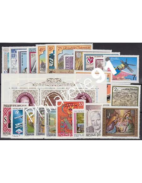 Timbres d'AUTRICHE, Année complète 1991, timbres d'Europe