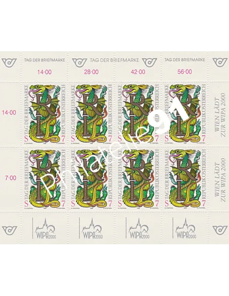 AUTRICHE, n° 2089 en Feuille, Collection timbres Europe