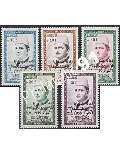 Maroc, n° 397 à 401, collection timbres Colonies