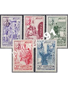 Maroc, n° 369 à 373, collection timbres Colonies