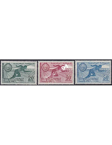 Maroc, n° 421 à 423, collection timbres Colonies