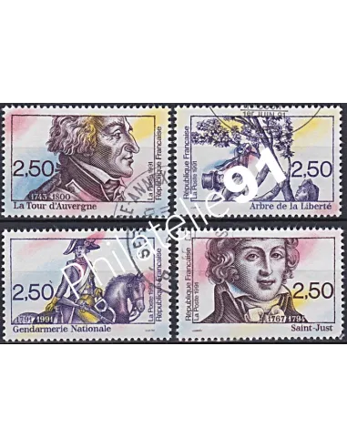 Timbre n° 2700 à 2703  oblitéré, Collection timbres France