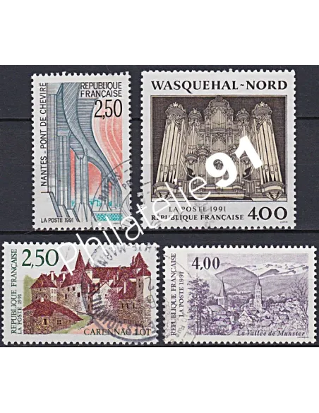 Timbre n° 2704 à 2707  oblitéré, Collection timbres France