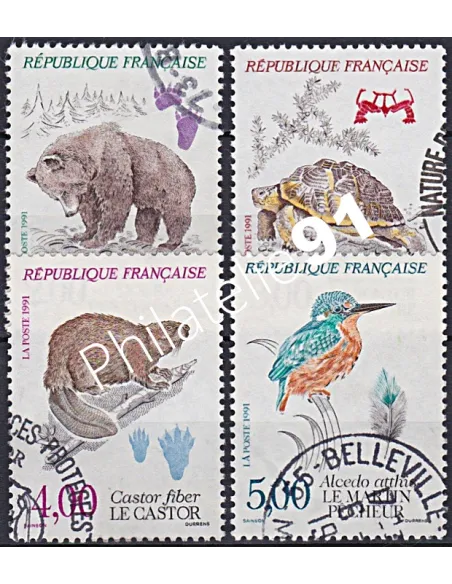 Timbre n° 2721 à 2724  oblitéré, Collection timbres France