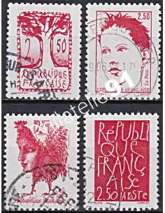 Timbre n° 2772 à 2775  oblitéré, Collection timbres France