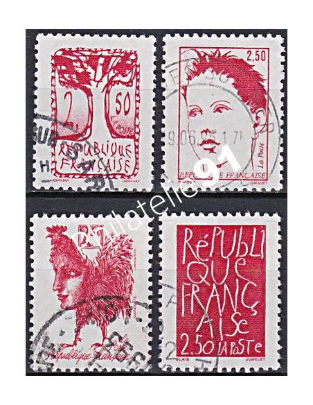 Timbre n° 2772 à 2775  oblitéré, Collection timbres France