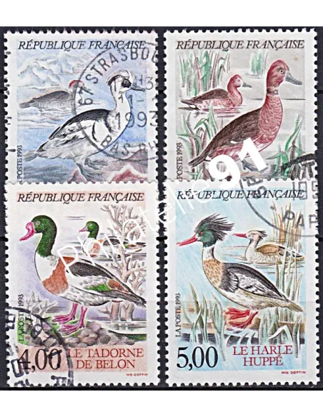 Timbre n° 2785 à 2788  oblitéré, Collection timbres France