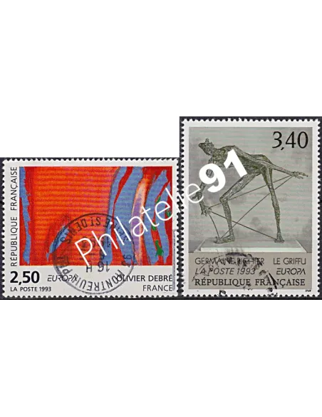 Timbre n° 2797 à 2798  oblitéré, Collection timbres France
