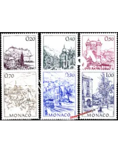 Série complète de timbres de MONACO du n° 1762 au 1767 - Monaco d'autrefois (III) - Hubert Clerissi