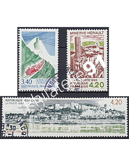 Timbre n° 2816 à 2818  oblitéré, Collection timbres France