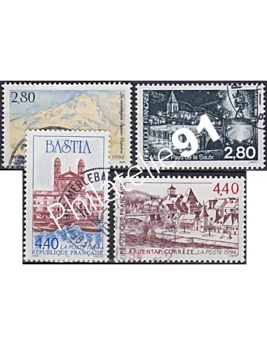 Timbre n° 2891 à 2894 oblitéré, Collection timbres France