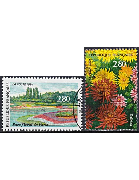 Timbre n° 2909 à 2910  oblitéré, Collection timbres France