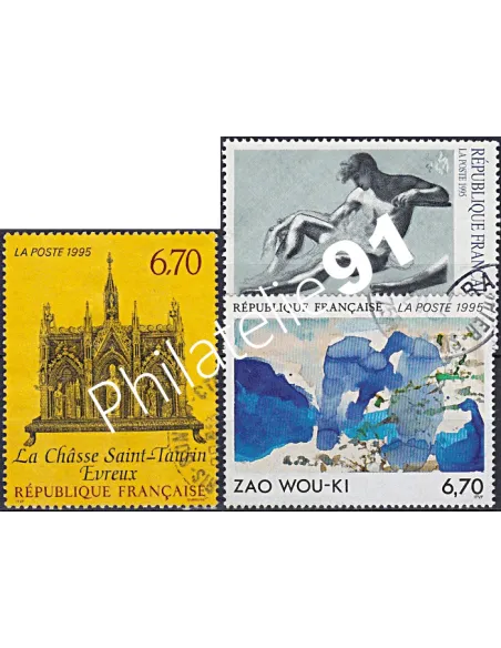 Timbre n° 2926 à 2928  oblitéré, Collection timbres France