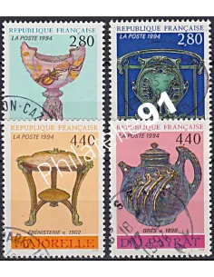 Timbre n° 2854 à 2857  oblitéré, Collection timbres France