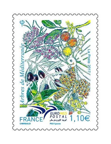 Timbre 5164 EUROMED Arbres de Méditerranée, timbres France