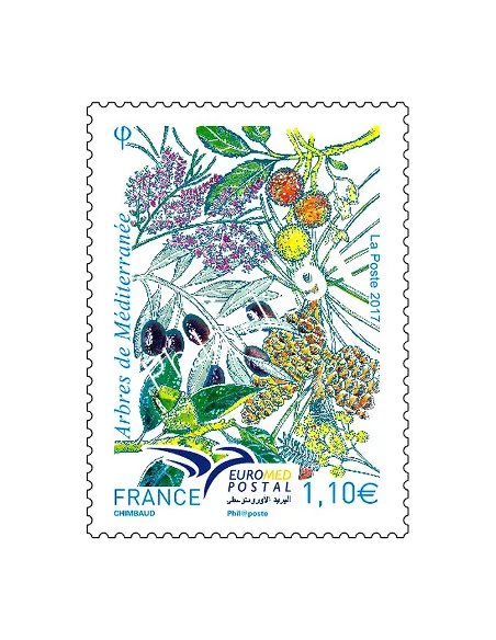 Timbre 5164 EUROMED Arbres de Méditerranée, timbres France