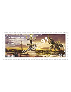 Timbre 5165, Championnats du monde de lutte Paris 2017, timbres France