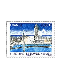 Timbre n° 5166 500 ans de la fondation du Havre, timbres France