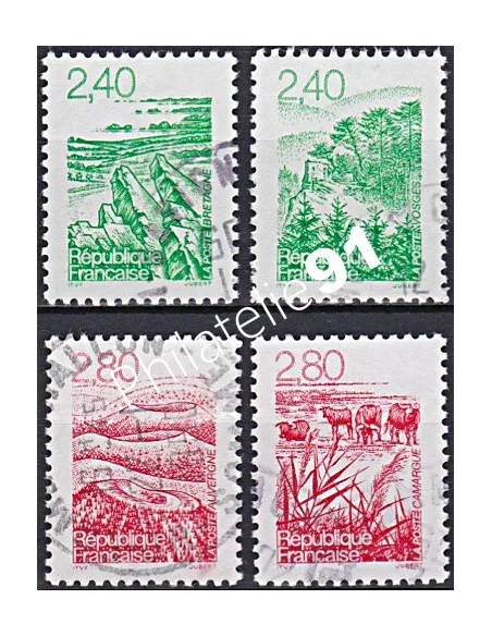Timbre n° 2949 à 2952  oblitéré, Collection timbres France