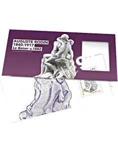 Souvenir n° 137, Auguste Rodin 1840-1917, Le Baiser, timbres France