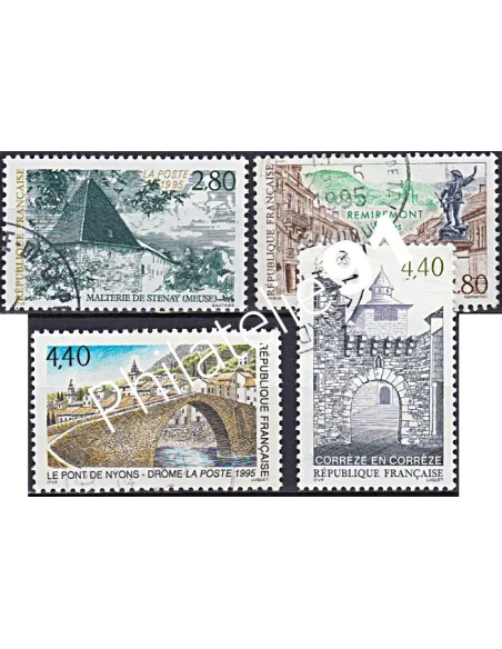 Timbre n° 2954 à 2957 oblitéré, Collection timbres France