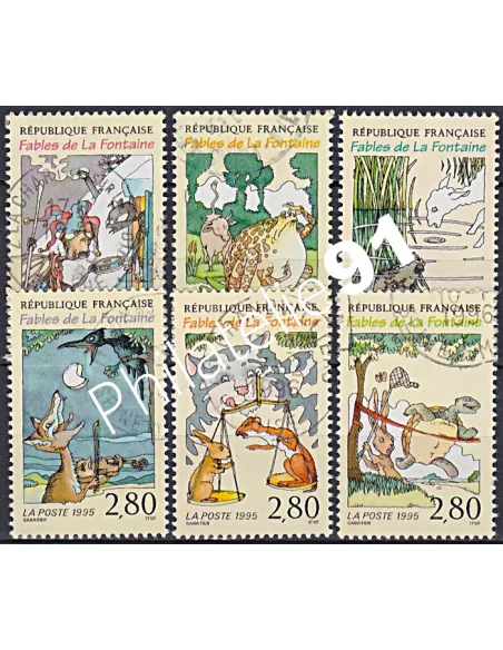 Timbre n° 2958 à 2963 oblitéré, Collection timbres France